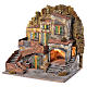 Neapolitan Nativity 60x55x45cm Village and fountain for 10cm s3