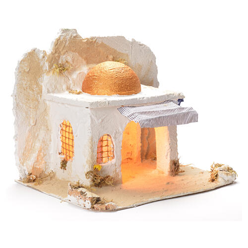 Casa estilo árabe presépio napolitano 31x36x30 cm 2