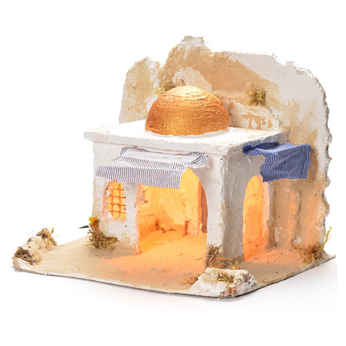 Casa estilo árabe presépio napolitano 31x36x30 cm 3