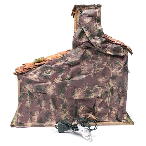 Wooden cabin, Neapolitan Nativity 40x44x30cm 4