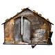 Holz Hütte mit Stroh 36x51x29cm neapolitanische Krippe s4