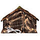 Wooden cabin with mirror, Neapolitan Nativity 30x40x30cm s6
