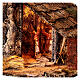Chata drewniana z lustrem szopka z Neapolu 30x40x30 s4