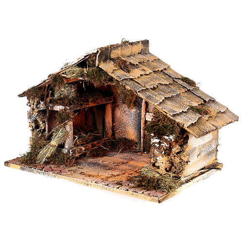Wooden cabin, Neapolitan Nativity 30x49x29cm 2