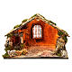 Wooden and straw cabin, Neapolitan Nativity 31x46x29cm s1