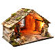 Wooden and straw cabin, Neapolitan Nativity 31x46x29cm s3