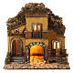 Village crèche napolitaine style 1700 avec portail 48x55x35 cm s1