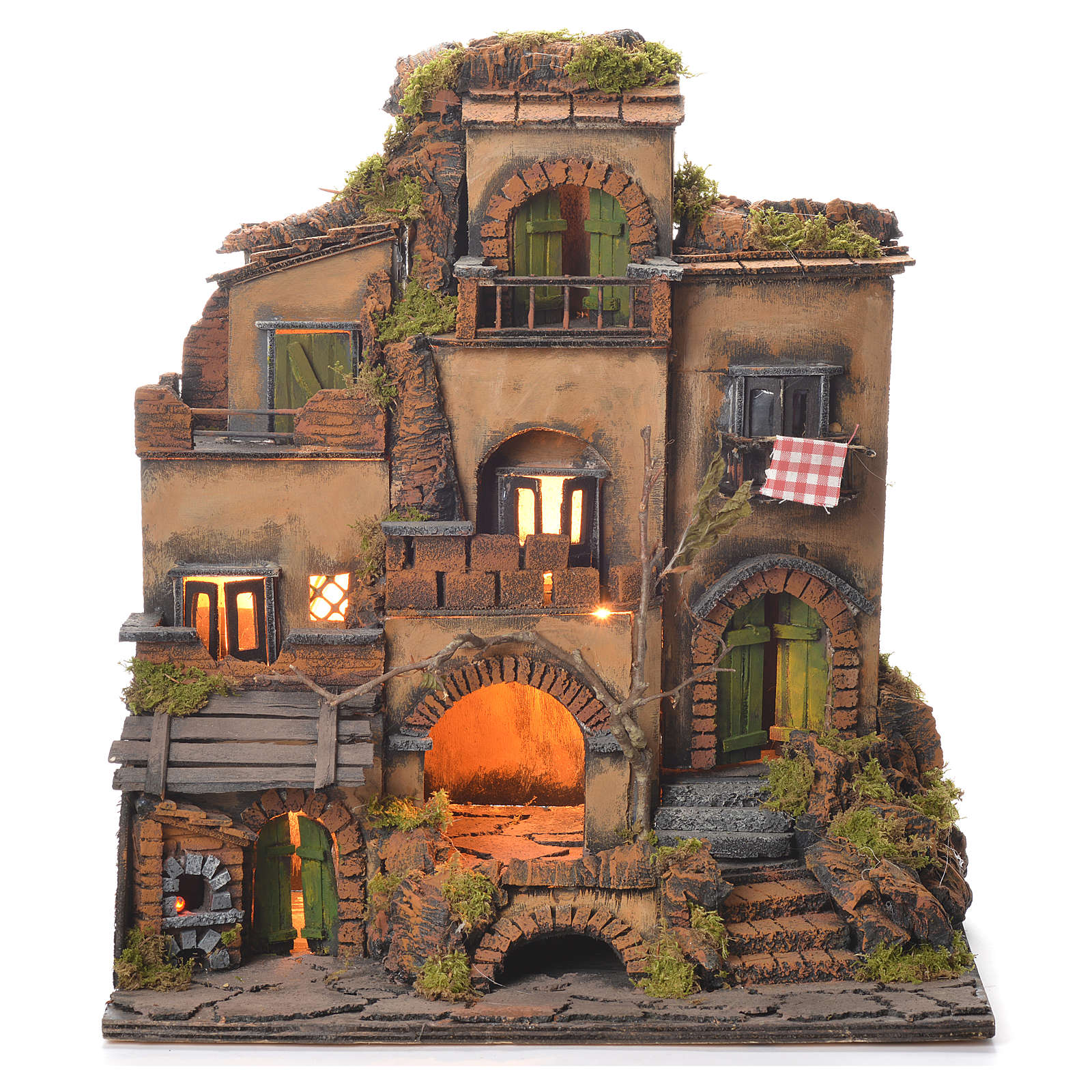 Presepe Napoletano Del '700 Vendita Borgo presepe stile 700 napoletano cm 45x35x33 | vendita online su HOLYART