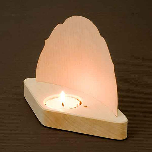 Wood candle-holder with crib 2