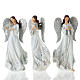 Statuine Tre Angeli con strumenti bianco e argentato s1