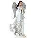 Statuine Tre Angeli con strumenti bianco e argentato s3