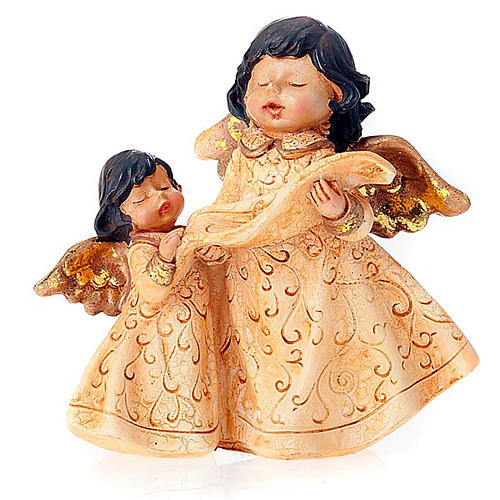Christmas decoration angels pair with music score 1