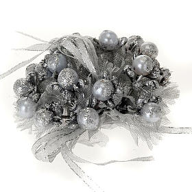 Christmas decoration candle holder ring silver