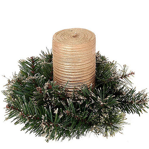 Corona di pino sintetico addobbo Natale 2