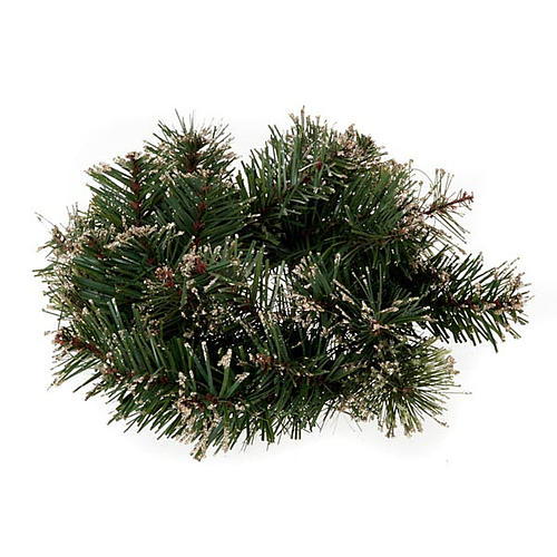 Coroa de pinheiro sintético enfeite Natal 1