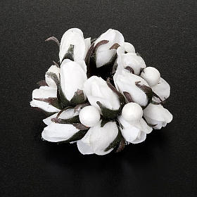 Décorations Noël pour la maison: Anneau pour bougie petites roses glitter argenté Décorations Noël pour la maison: Anneau pour bougie petites roses glitter argenté