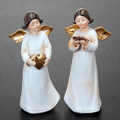 Statuette angeli 4 pezzi 13 cm addobbi natalizi 3