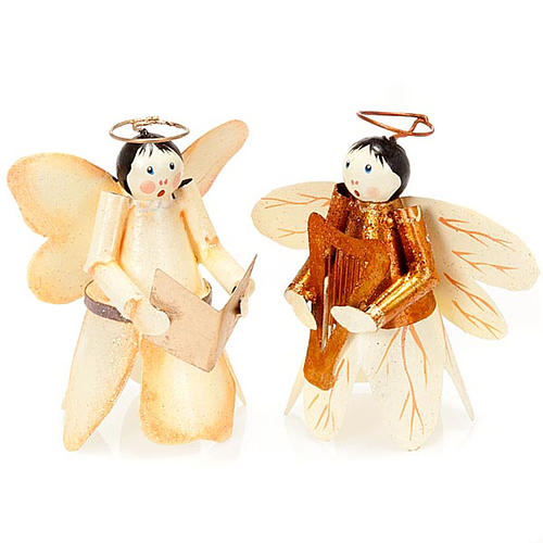 Christmas decoration, glittered angel with butterfly wings 1