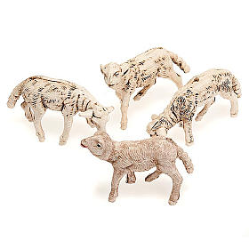 Pecorelle presepe set 4 pezzi 12 cm