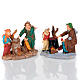 Nativity set, Roast chestnut seller figurine with boy s1