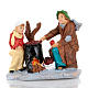 Nativity set, Roast chestnut seller figurine with boy s4