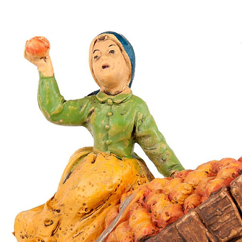 Nativity scene, apple seller figurine with cart 2