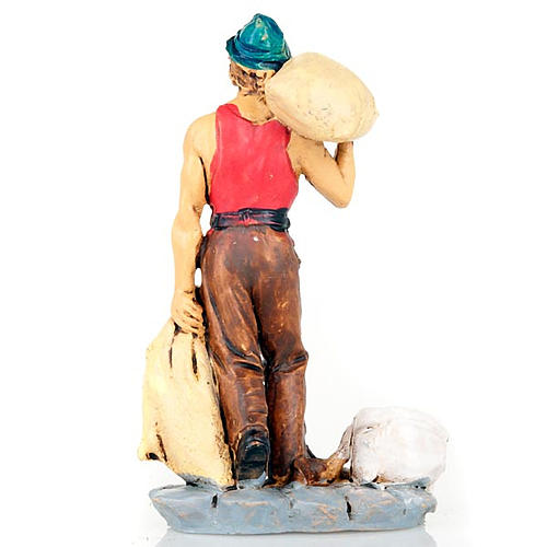 Nativity set accessory, Miller with flour sackets 2