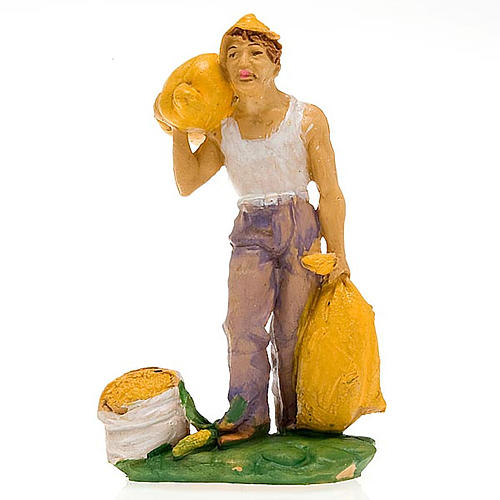 Mugnaio con sacchi di farina 10 cm 3