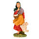 Nativity set accessory, woman with chicken figurine s1