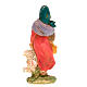 Nativity set accessory, woman with chicken figurine s4