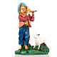 Nativity set accessory, Shepherd with flute and sheep s1