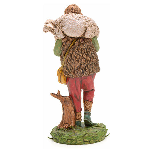 Nativity set accessory, Shepherd with sheep on his shoulder 2