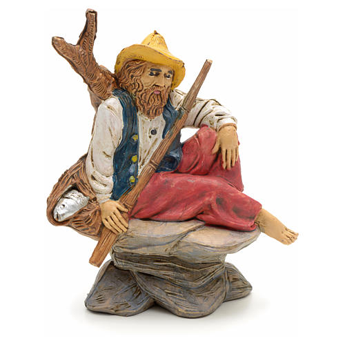 Nativity set accessory, Fisherman sitting figurine 1
