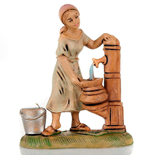 Nativity set accessory, Woman at the well figurine 8cm 1