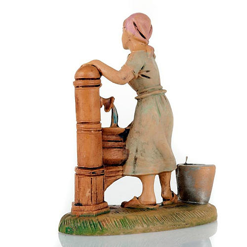 Nativity set accessory, Woman at the well figurine 8cm 2
