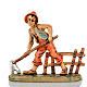 Nativity set accessory, Farmer with hoe figurine 8cm s1