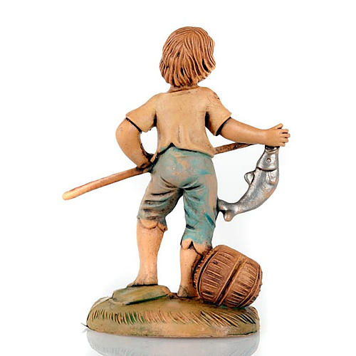 Nativity set accessory, Young fisherman with fish 2