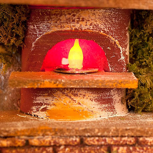 Four effet feu pour crèche de Noël à piles 2