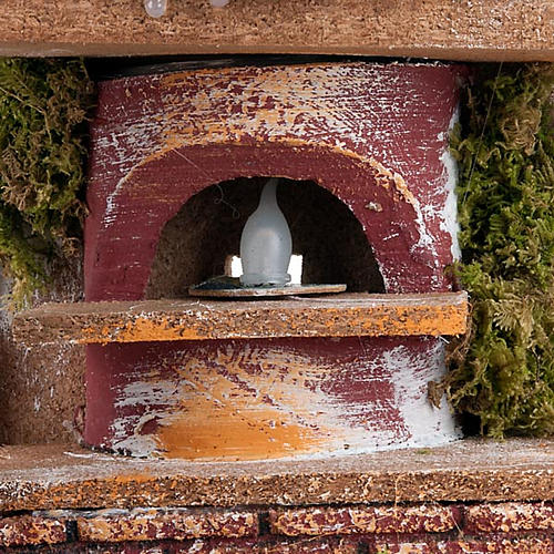 Forno presepe effetto fuoco a batteria 15x15x15 4