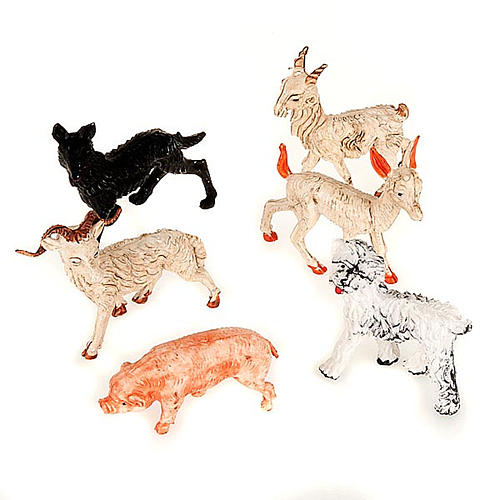 Nativity set accessory, 6-piece set of animals figurines 1