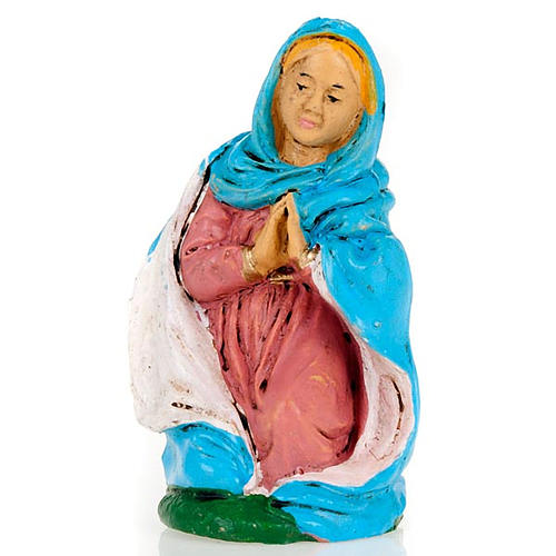 Nativity scene figurine, Mother Mary on her knees 10cm 1