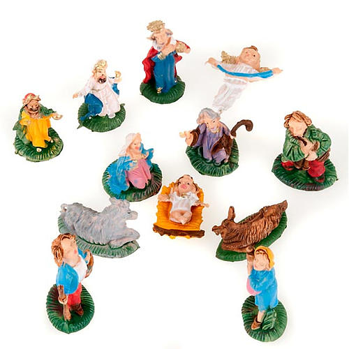 Crèche de Noël petite 12 figurines 3 cm 1