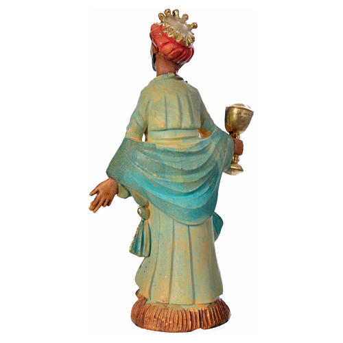 Rei Mago negro para presépio com figuras de altura média 8 cm 2