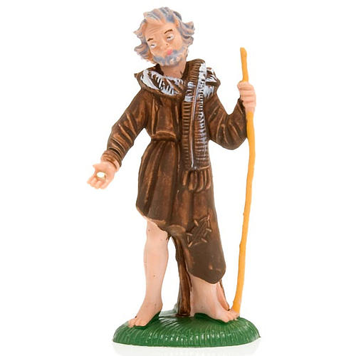 Nativity figurine, beggar with stick, 8 cm 3