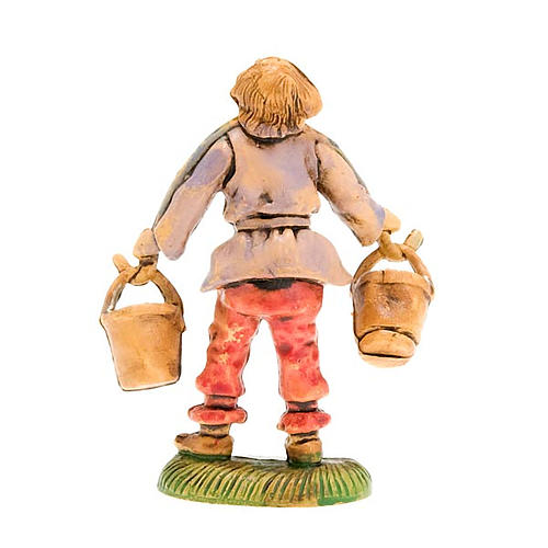 Shepherd with buckets figurine 8 cm 2