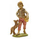 Nativity set accessories, shepherd figurine with dog and basket s1