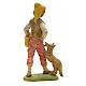 Nativity set accessories, shepherd figurine with dog and basket s2