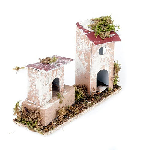 Nativity set accessory, set of two houses 2