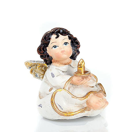 Christmas decoration, set of 4 gold and white angels 2