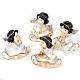 Christmas decoration, set of 4 gold and white angels s1